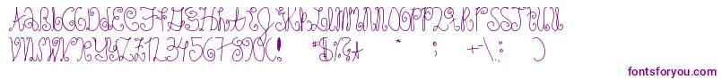 Schosszeit1 Font – Purple Fonts on White Background