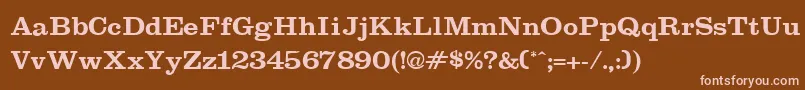 Шрифт ClearbellBold – розовые шрифты на коричневом фоне