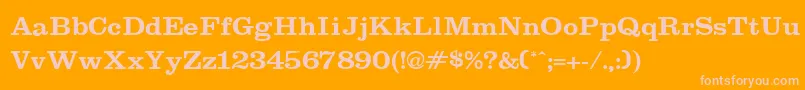 ClearbellBold-Schriftart – Rosa Schriften auf orangefarbenem Hintergrund