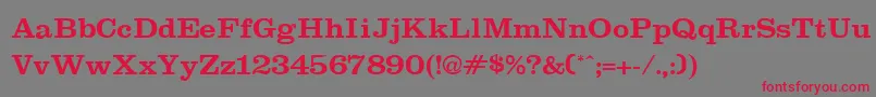 ClearbellBold Font – Red Fonts on Gray Background