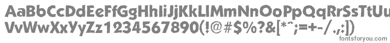 KoblenzantiqueXboldRegular-fontti – harmaat kirjasimet valkoisella taustalla