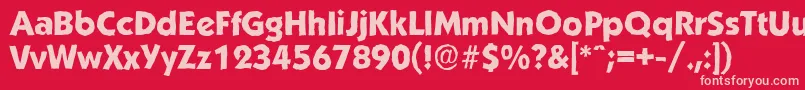 フォントKoblenzantiqueXboldRegular – 赤い背景にピンクのフォント