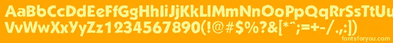 KoblenzantiqueXboldRegular Font – Yellow Fonts on Orange Background