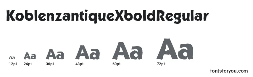 Размеры шрифта KoblenzantiqueXboldRegular