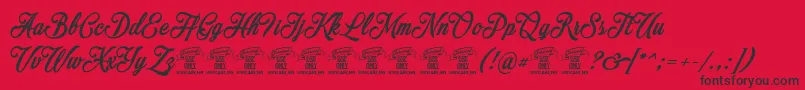 MocharyPersonalUseOnly Font – Black Fonts on Red Background