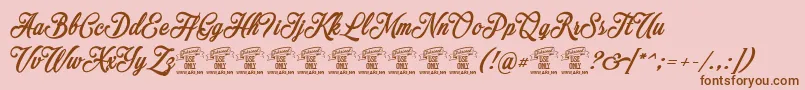 MocharyPersonalUseOnly Font – Brown Fonts on Pink Background