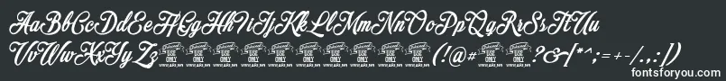 MocharyPersonalUseOnly Font – White Fonts on Black Background
