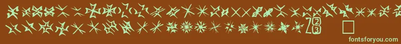 Шрифт Zone23Foopy3 – зелёные шрифты на коричневом фоне
