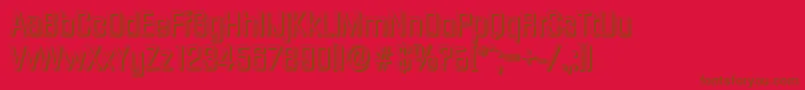 フォントDiamanteshadowRegular – 赤い背景に茶色の文字