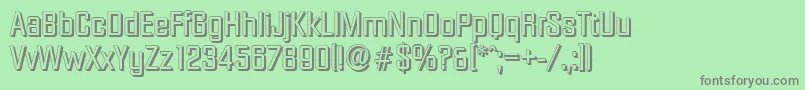 DiamanteshadowRegular Font – Gray Fonts on Green Background