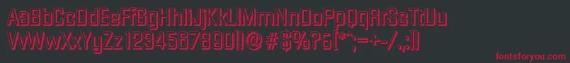 DiamanteshadowRegular Font – Red Fonts on Black Background