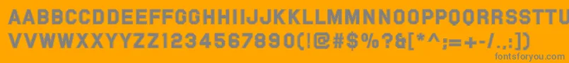 フォントPfvarsitysans – オレンジの背景に灰色の文字