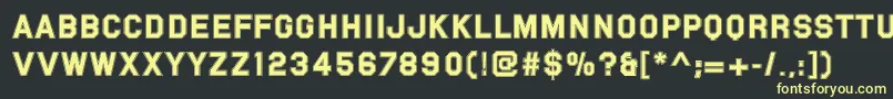 Pfvarsitysans Font – Yellow Fonts on Black Background