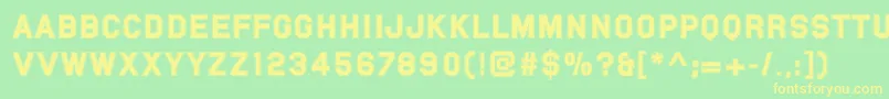 fuente Pfvarsitysans – Fuentes Amarillas Sobre Fondo Verde