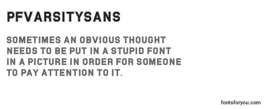 Review of the Pfvarsitysans Font