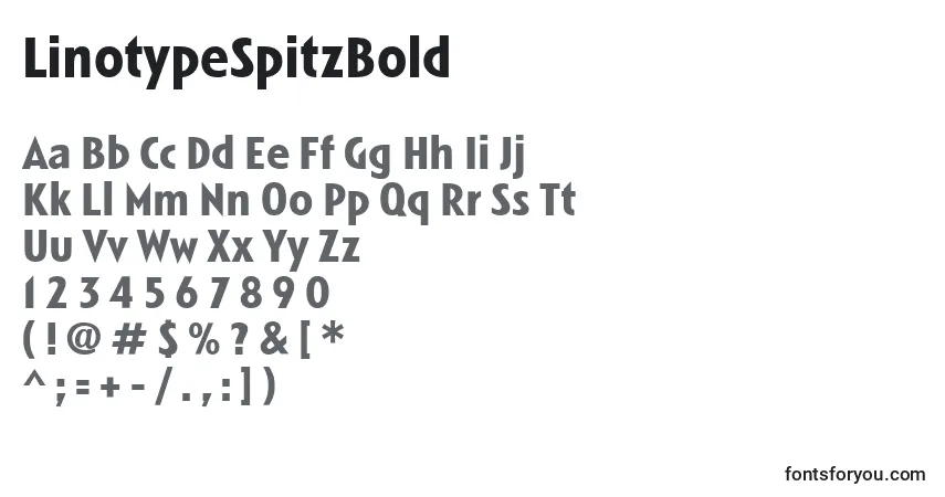Schriftart LinotypeSpitzBold – Alphabet, Zahlen, spezielle Symbole