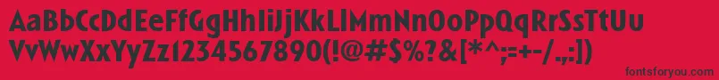 LinotypeSpitzBold Font – Black Fonts on Red Background