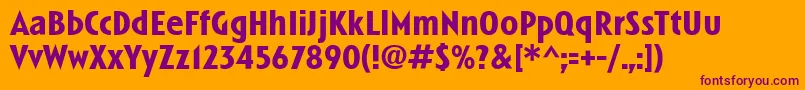 LinotypeSpitzBold Font – Purple Fonts on Orange Background