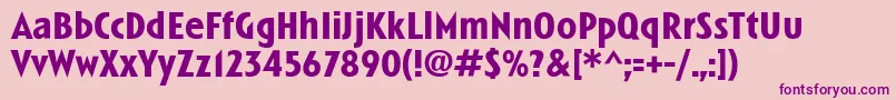 LinotypeSpitzBold Font – Purple Fonts on Pink Background