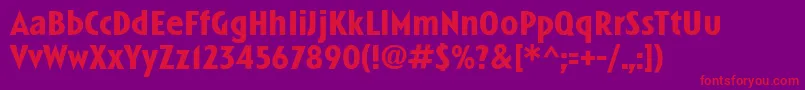 LinotypeSpitzBold Font – Red Fonts on Purple Background