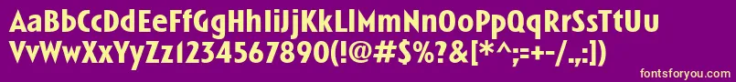 LinotypeSpitzBold Font – Yellow Fonts on Purple Background