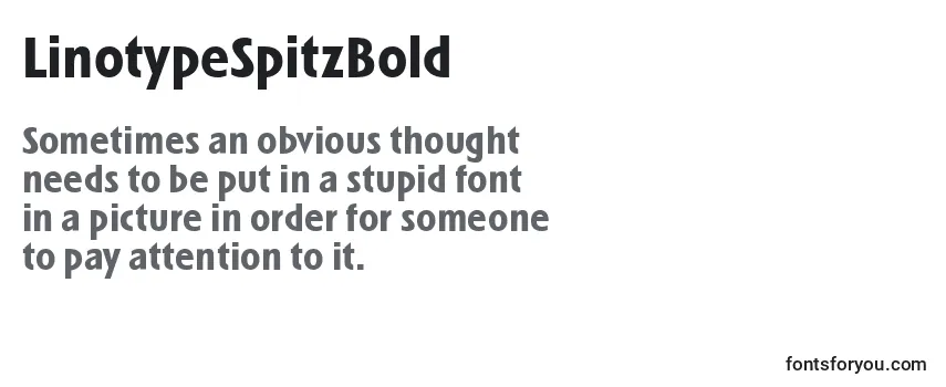 Review of the LinotypeSpitzBold Font