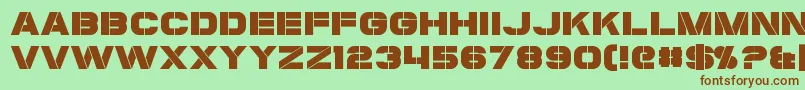 Шрифт Coulson – коричневые шрифты на зелёном фоне