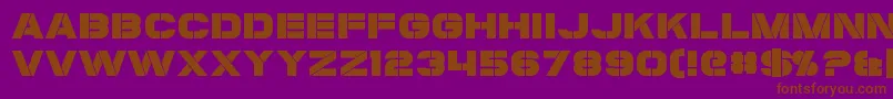 Coulson-fontti – ruskeat fontit violetilla taustalla