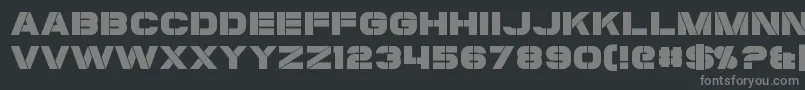 Coulson-fontti – harmaat kirjasimet mustalla taustalla