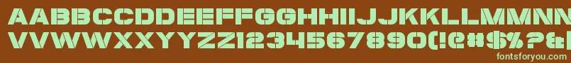 Coulson Font – Green Fonts on Brown Background