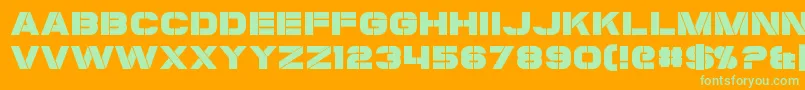 Coulson Font – Green Fonts on Orange Background