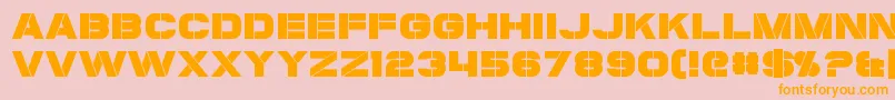 Coulson Font – Orange Fonts on Pink Background