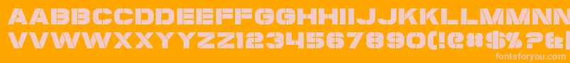 Coulson-fontti – vaaleanpunaiset fontit oranssilla taustalla
