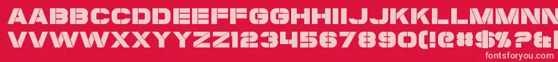 Coulson Font – Pink Fonts on Red Background