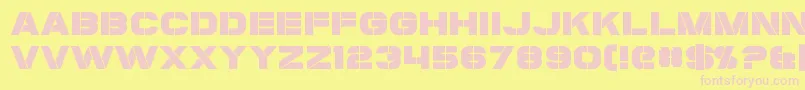 Coulson Font – Pink Fonts on Yellow Background