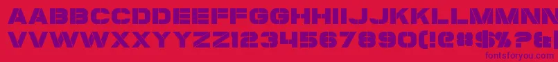 Coulson Font – Purple Fonts on Red Background