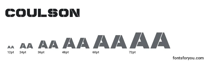 Coulson Font Sizes