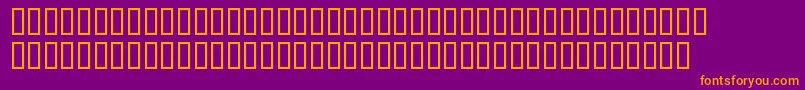 フォントBd – 紫色の背景にオレンジのフォント