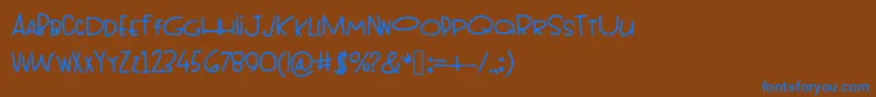 Шрифт Topheavy – синие шрифты на коричневом фоне