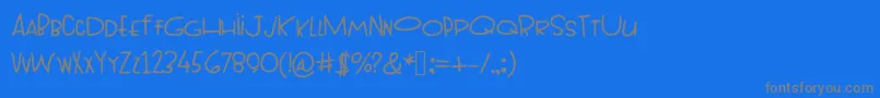 Topheavy Font – Gray Fonts on Blue Background