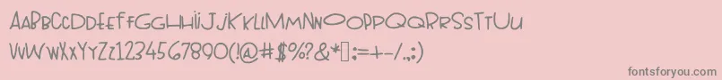 フォントTopheavy – ピンクの背景に灰色の文字