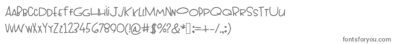 フォントTopheavy – 白い背景に灰色の文字
