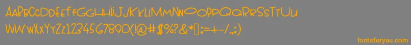Topheavy Font – Orange Fonts on Gray Background