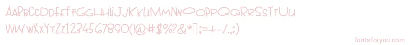 Topheavy Font – Pink Fonts on White Background