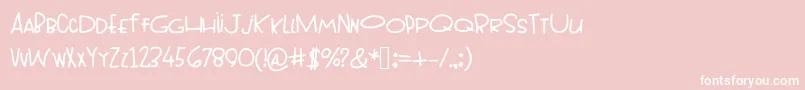 フォントTopheavy – ピンクの背景に白い文字