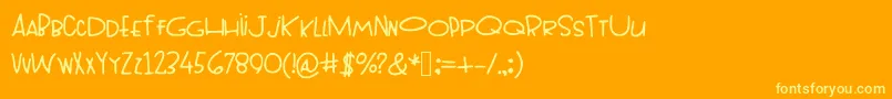 Шрифт Topheavy – жёлтые шрифты на оранжевом фоне