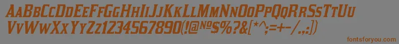 Шрифт KirstyItalic – коричневые шрифты на сером фоне