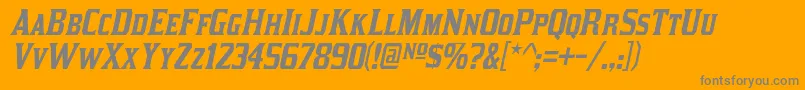 KirstyItalic Font – Gray Fonts on Orange Background