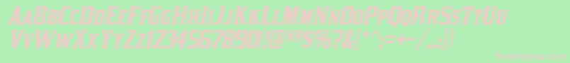 KirstyItalic Font – Pink Fonts on Green Background