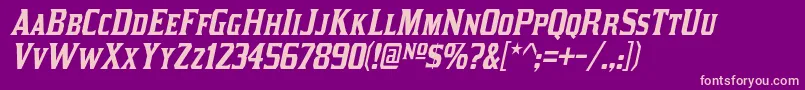 KirstyItalic Font – Pink Fonts on Purple Background